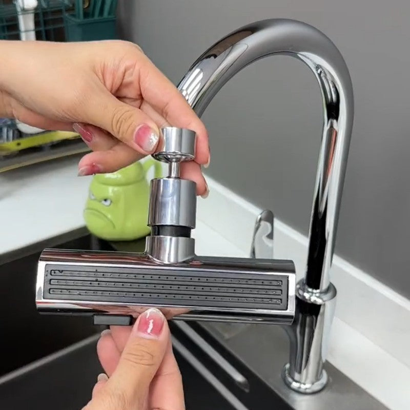 Kitchen Faucet Waterfall Outlet Splash Proof Universal Rotating Bubbler Multifunctional Water Nozzle Extension