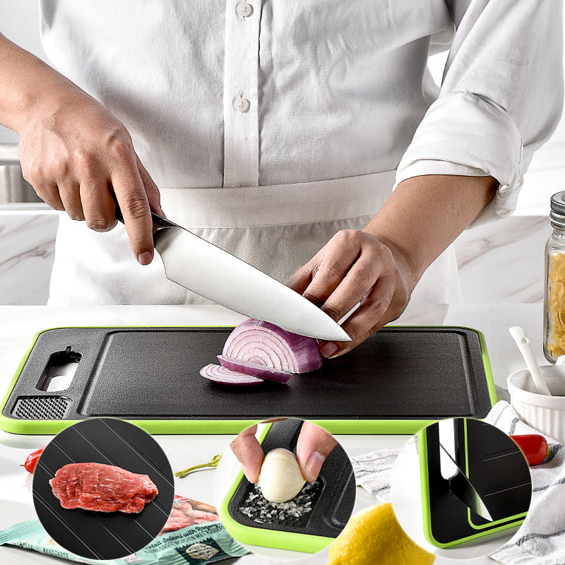 Double-side Cutting Board With Defrosting Function Stainless Steel Chopping Board