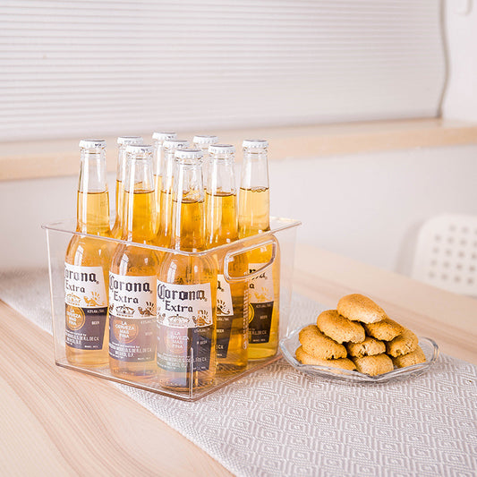 Square Kitchen Plastic Transparent Refrigerator Storage Box
