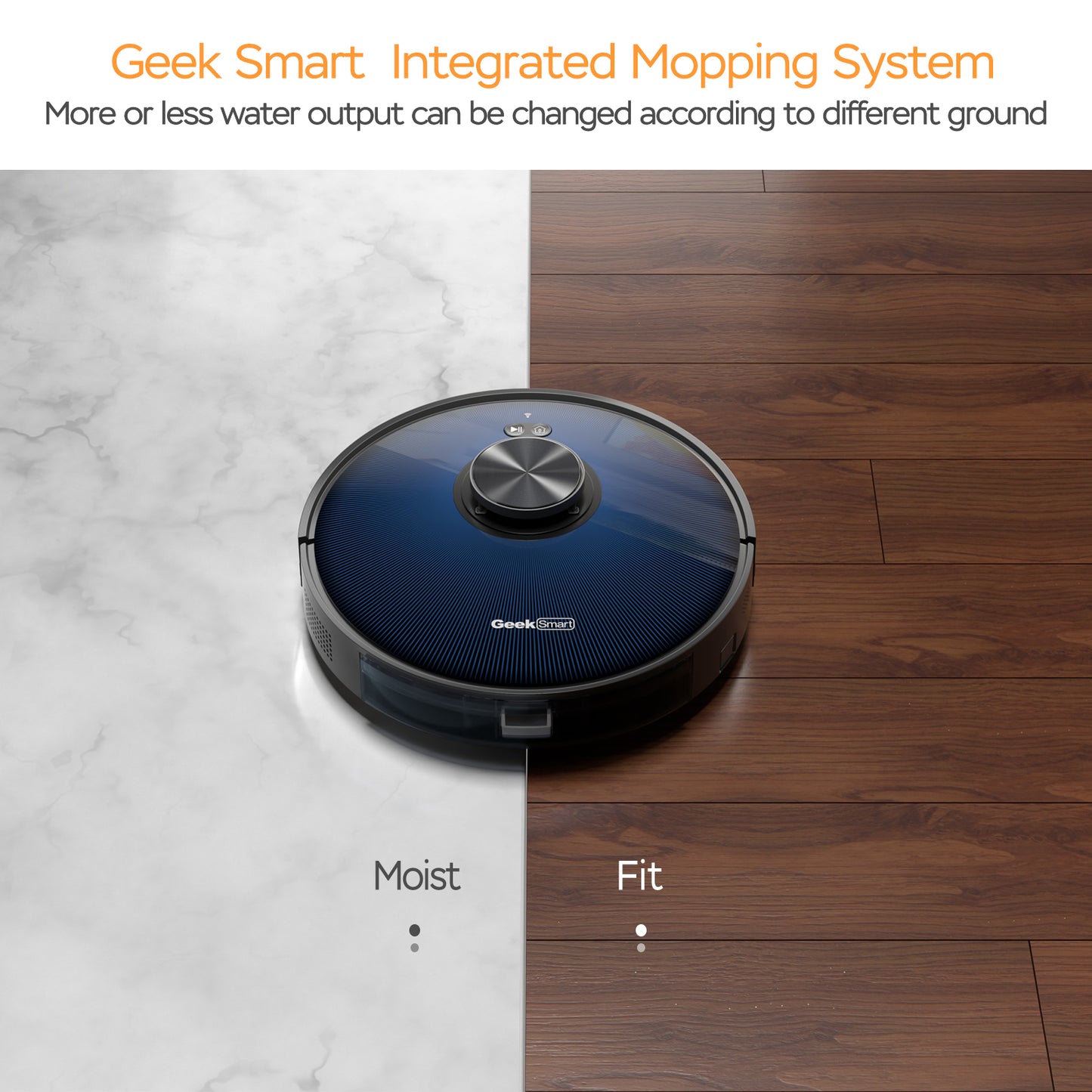 Geek Smart L7 Robot Vacuum Cleaner And Mop, LDS Navigation, Wi-Fi Connected APP, Selective Room Cleaning,MAX 2700 PA Suction, Large Home